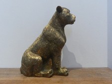 Leopard Dekofigur Antik Gold