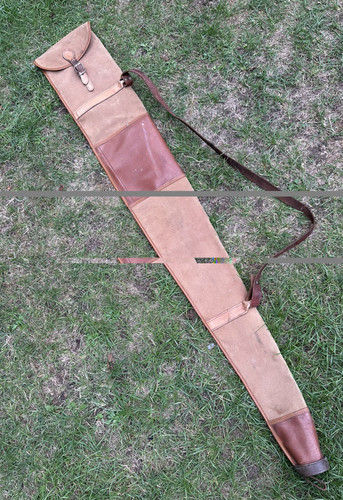 Vintage khaki canvas leder - vintage,