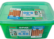 SPAX Terrasenschaube Bonus Set 5x 50mm Fixiergewinde Zylinderkopf T25 VPE 550 St