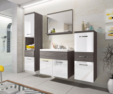 Badezimmer Lawinja Badmöbel-Set mit Waschbecken Badmoebel Komplett Alba M24