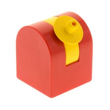 1x Lego Duplo Bau Stein Windrad Halterung 2x2x2 rot gelb für Kugelbahn 31248c01