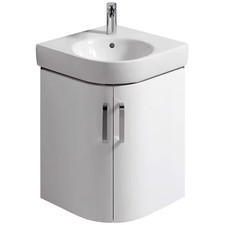 Comprimo (jetzt Renova Compact) Eckwaschtisch-Unterschrank 862150 Weiß Hochglanz