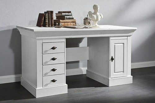 Massivholz schreibtisch weiß - massivholz,