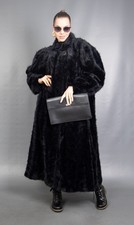 7493 SUPERIOR ECHT BLAU NERZ MANTEL PELZ SWINGER EXTRA LANG PELZ WUNDERSCHÖN GR XL