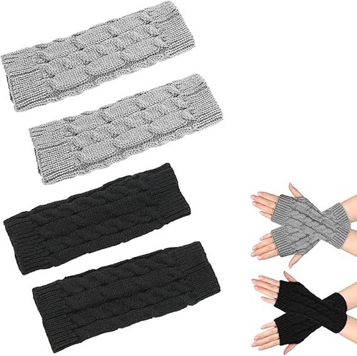 Paar gestrickte fingerlose - 2,