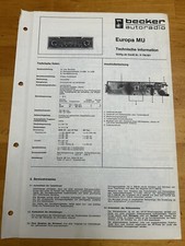 Becker Autoradio Europa MU