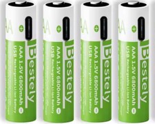 4x 6800 mAh AAA USB C Akku