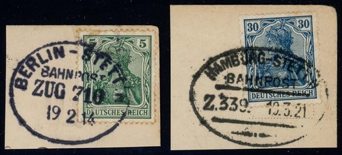 Reich bahnpoststempel - d.,