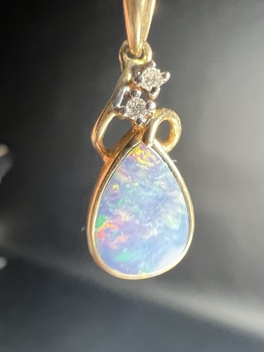 14k gold vintage opal - gold,