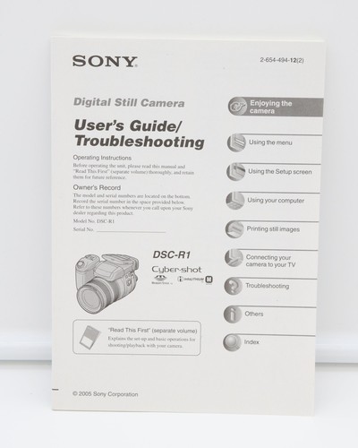 Sony dsc cyber - , dsc-r1