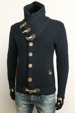 LEIF NELSON STRICK JACKE SWEATJACKE WINTER DICK RARE INDIGO VINTAGE COAT VSCT M