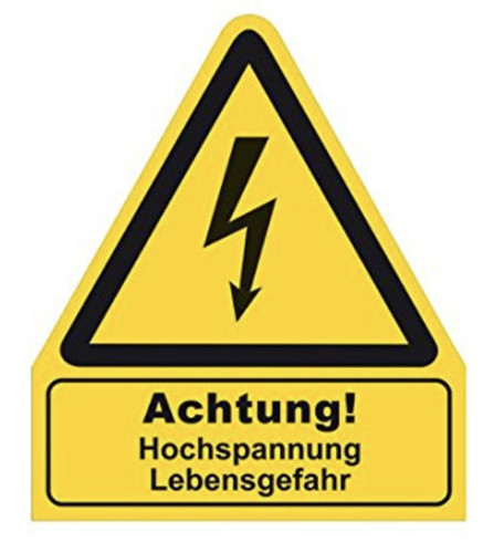 Aufkleber achtung hochspannung - achtung,