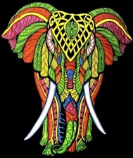 Wandbehang Elefant Mandala XXL