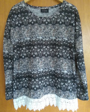 *Gina* Langarm-Shirt (Ernsting's family) ~ Gr. 38/40 ~ Mehrfarbig ~