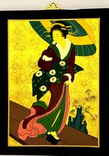 Japanisches wandbild geisha - japanisches,