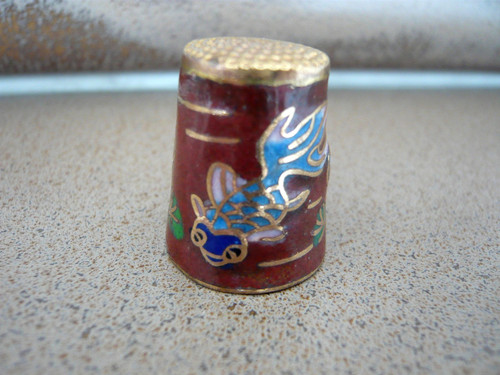 Cloisonne fingerhut mit - cloisonne,