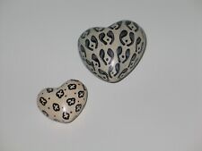 2 massive Herzen Marmor  Stein Valentinstag DEKO Glücksstein Handschmeichler ?