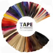 Tape In / On Hair Extensions Echthaar Haarverlängerung Tape-Hair, 2,5g Strähnen
