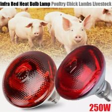 2Stk Rotlichtlampe Infrarotlampe Wärmelampe Tiere Infrarotbirne Heizlampe 250W