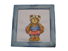 Stickbild Teddybär Babyzimmer Kinderzimmer Deko