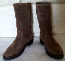 Made in Spain /Stiefel echt Leder gefüttert, markante Sohle, 38, braun, fast neu