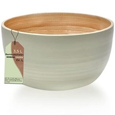 Bambus Bowl Nachhaltige Obstschale Salatschüssel Müslischale Grün 25cm 2 Stück