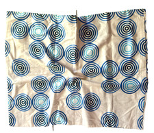 ☆100%BW☆MAKO-SATIN-KISSENBEZUG☆ca.50x60cm☆Beige/Blau☆Kreise☆