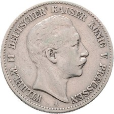 Preußen 2 Mark Wilhelm II