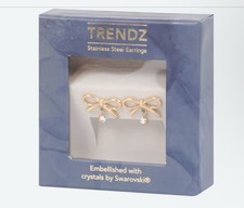 Schleifen Ohrringe Gold mit