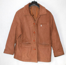 Lederjacke Leder Jacke schwer dick hell braun retro vintage Größe 40 L-XL