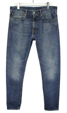 Levi's 512 Herrenjeans W34/L32 Slim Fit Blau Verblichen Whiskers Zip Fly