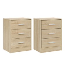 WOLTU Nachttisch 2er Set mit 3