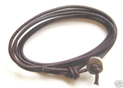 Echt leder armband braun damen - echt,