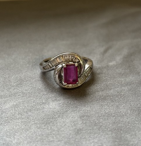 Burmarubin brillant ring 900er - burmarubin,