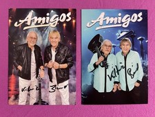2x Die Amigos AK Musik Autogrammkarte original signiert