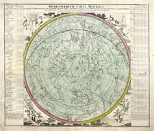 Sternkarte Südl. Sternenhimmel Original Kupferstich Doppelmayr Homann 1742
