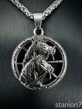 Pferde Sport Tier Anhänger Edelstahl Halskette Hobby Freund Schmuck Biker 315B