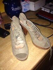 Pepe Jeans London - Damen Sandalette Coast  Plateau Gr.36 Oliv Textil Neu!!!!