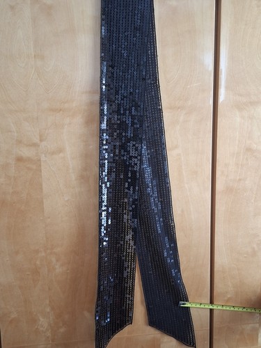 Schwarze pailletten stola - pailletten,