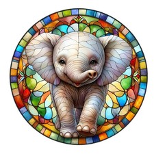10x sticker elephant stained