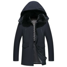 Herren Ente Daunenjacke Pelz