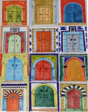 Fliesenbild Keramikfliesen Orient Handbemalt Wandfliesen Mediterran Mosaik 12-17