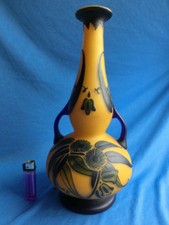 Lötz Vase Henkelvase signiert Richard Jugendstil Jugendstilvase Riesig