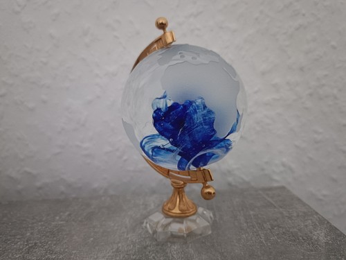Glasfigur globus deko - glasfigur,