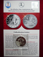 Italien, 10 Euro, Fußball WM, 2018, Silber, original, PP