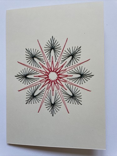 Fadengrafik grußkarte mandala - fadengrafik,