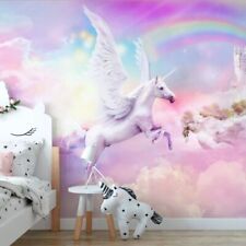 Mädchen Tapeten Einhorn Tapete Kindertapete Schlafzimmer 、Wandtapete Geschenk