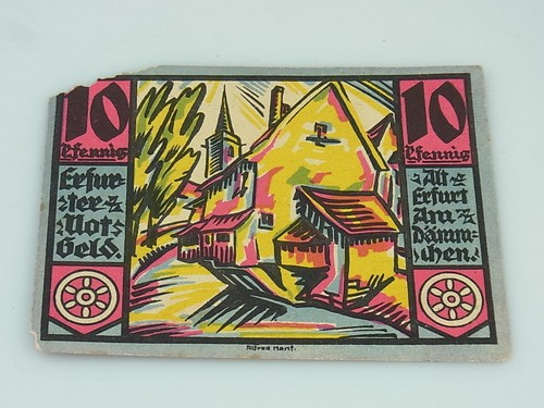 Notgeld der stadt erfurt - der,