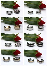 316L Edelstahl Set 2 Ohrringe Schmuck Klappcreolen Creolen Ohrhänger Klapp neu