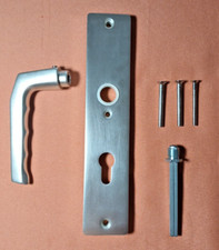 Hoppe Türdrücker Drückergarnitur Langschild Alu Neusilber PZ 72